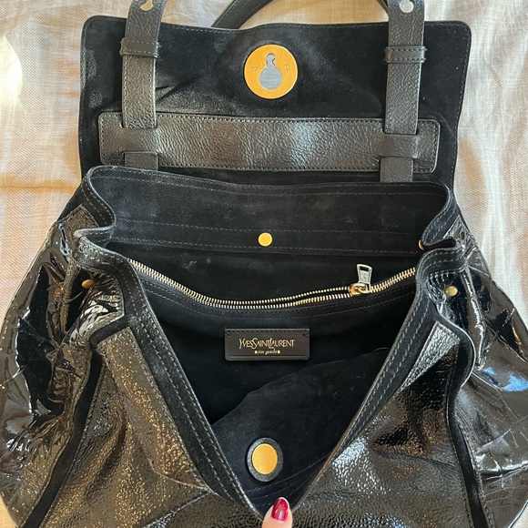 Discontinued YSL Muse two bag in patent leather and calf skin - Picture 6 of 13